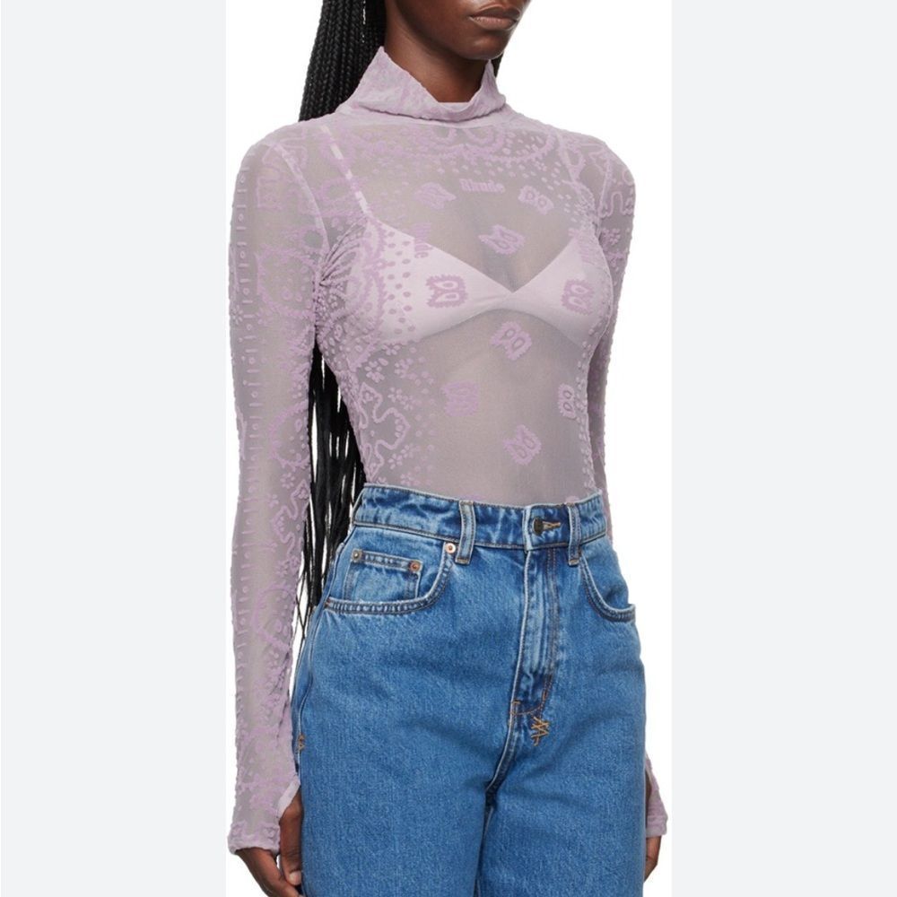 Rhude Lavender bandanna, bodysuit Mesh Fabric XL